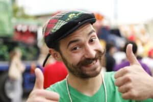 Happy man portrait ( St. Patrick's Day). Adobe RGB